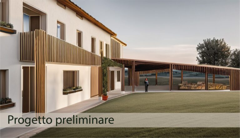La fattoria del nonno - progetto preliminare per la nuova tettoia